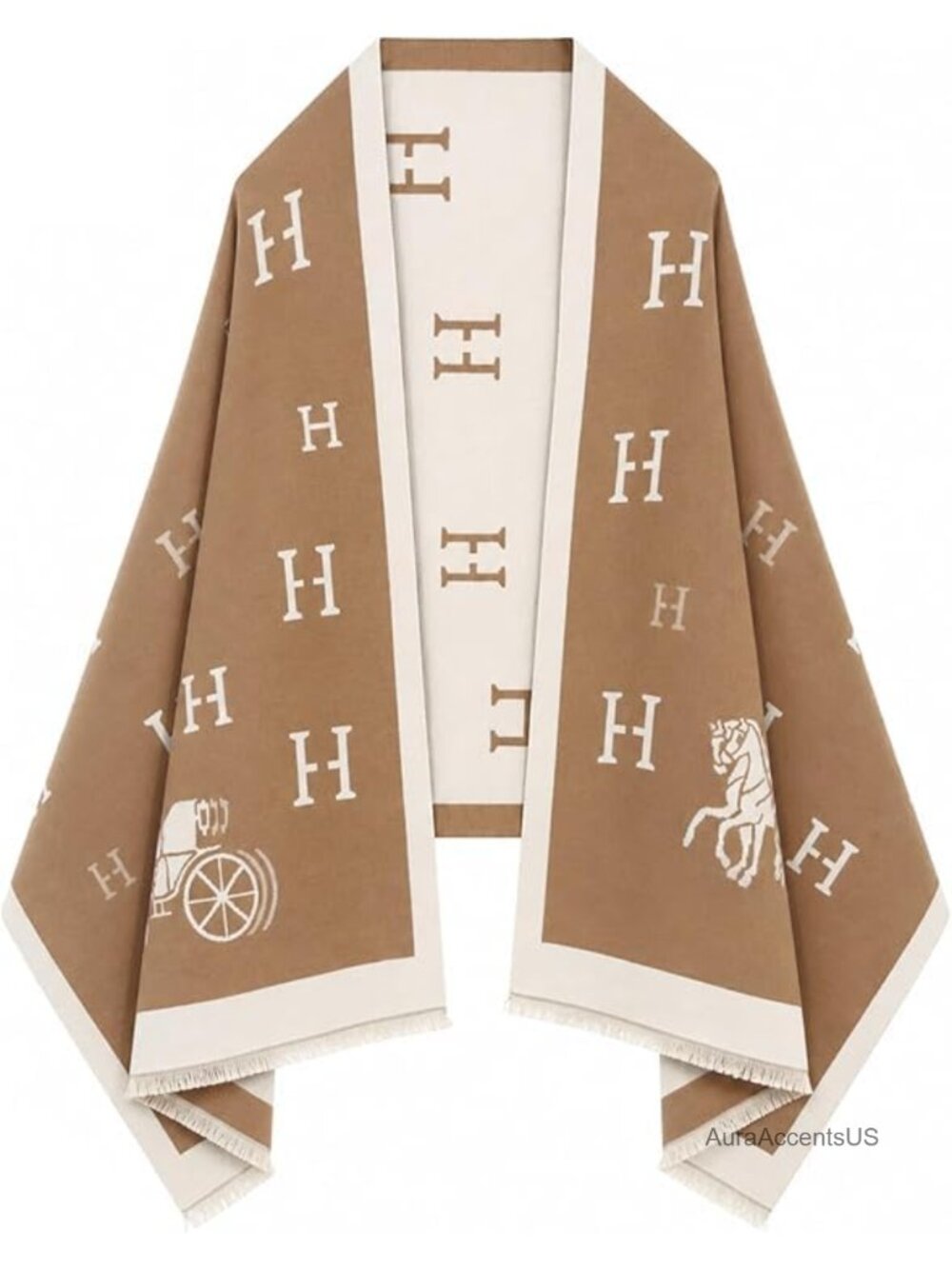 Reversible Boho Pashmina Shawl Wrap for Women - Oversized Cashmere-Like 100%